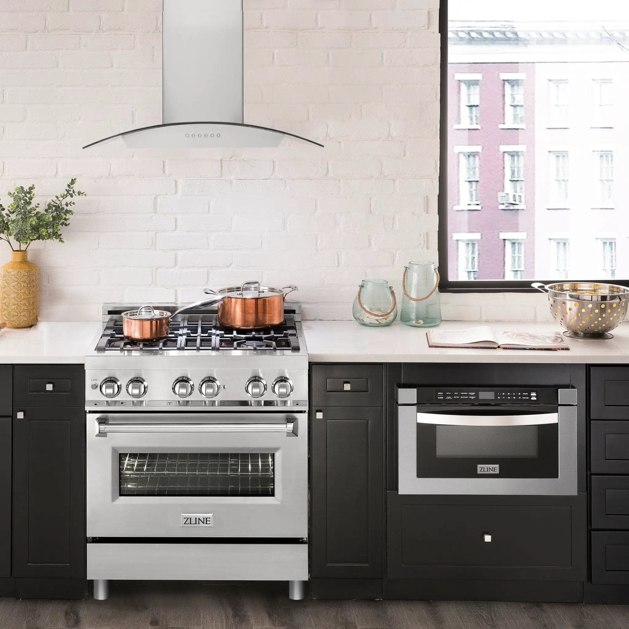 ZLINE 30" Alpine Wall Range Hood, Stainless Steel, ALP70WL-30 by Farmhouse Kitchen and Bath