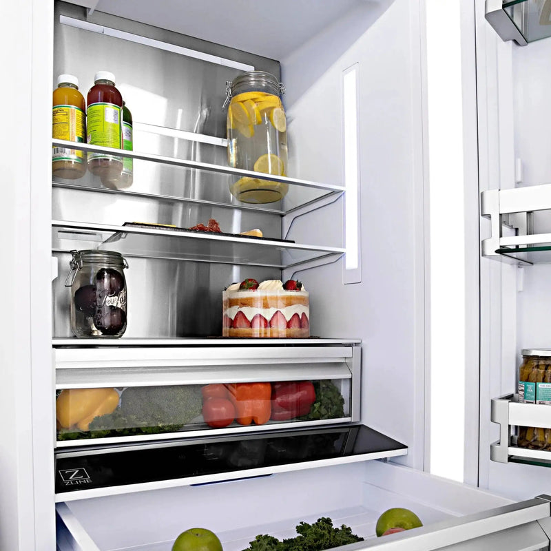 ZLINE 30” Autograph 16.1 cu. ft. 2-Door Bottom Freezer Fridge Water/Ice Dispenser Stainless Steel Gold Accents RBIVZ-304-30-G by Farmhouse Kitchen and Bath