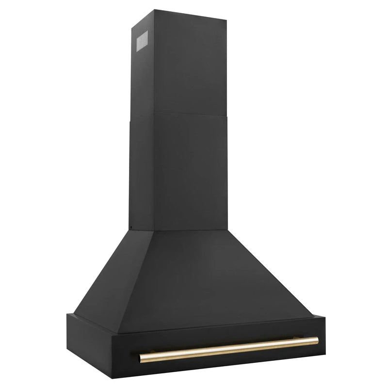 ZLINE 30" Autograph Black Stainless Wall Range Hood, BS655Z-30-G by Farmhouse Kitchen and Bath