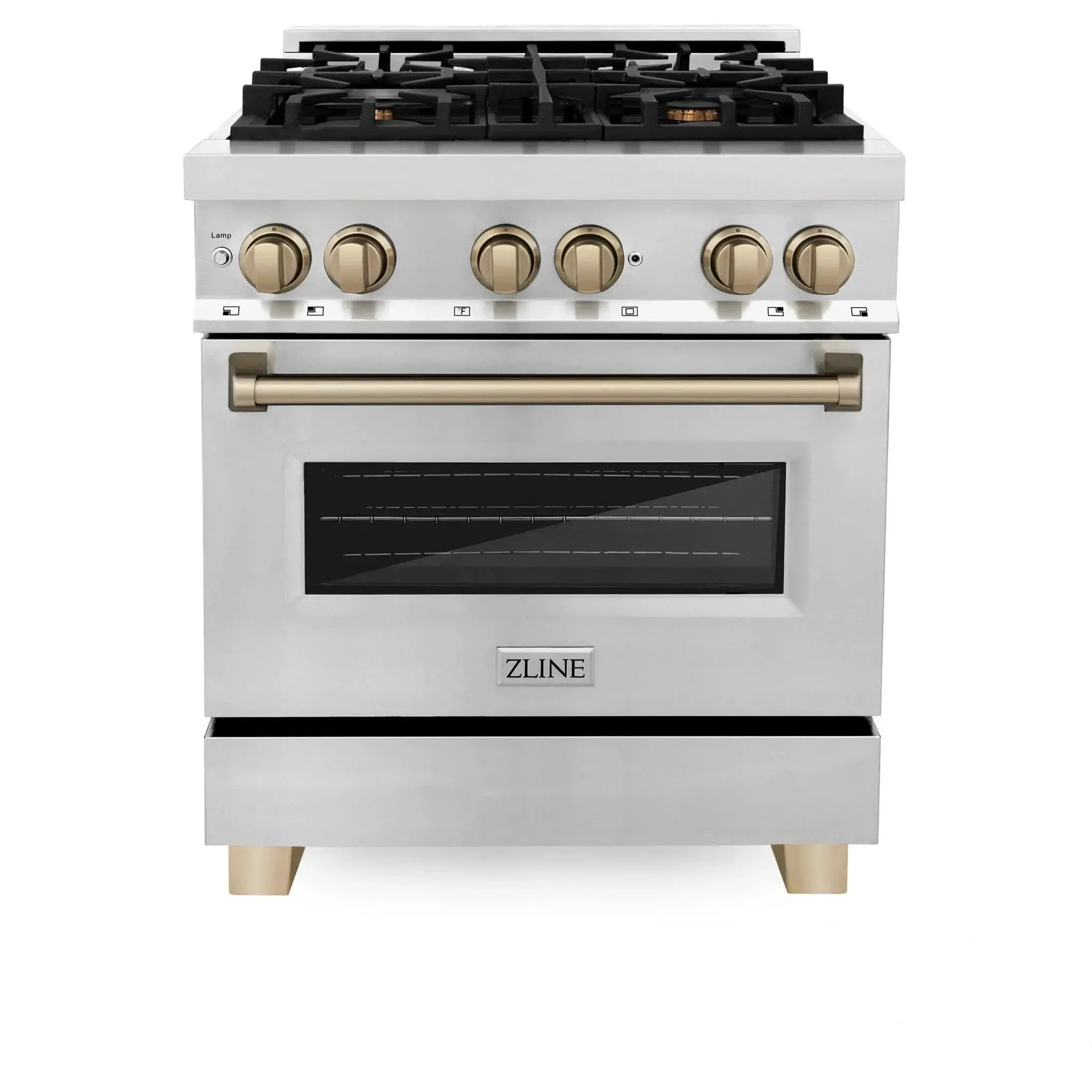 ZLINE 30" Autograph Dual Fuel Range, Stainless Steel, RAZ-30-CB by Farmhouse Kitchen and Bath