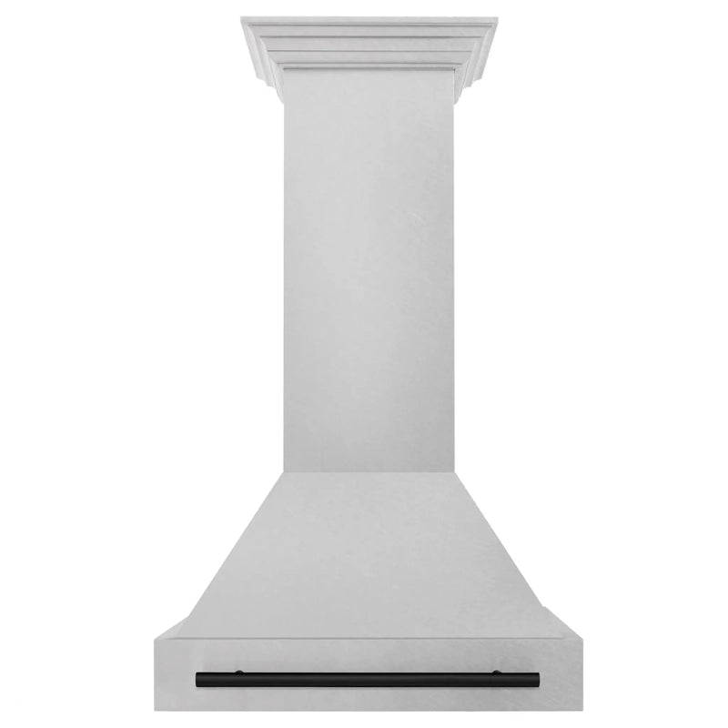 ZLINE 30" Autograph DuraSnow Stainless Steel Hood 8654SNZ-30-MB by Farmhouse Kitchen and Bath