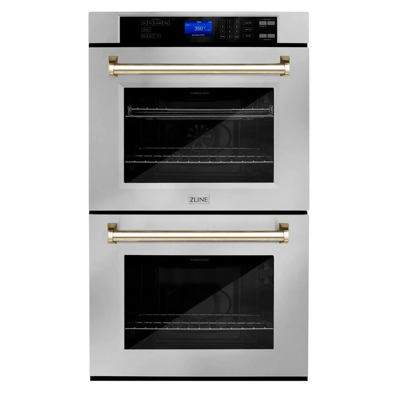 ZLINE 30" Autograph Edition Double Wall Oven with Self Clean and True Convection in Stainless Steel AWDZ-30-G by Farmhouse Kitchen and Bath