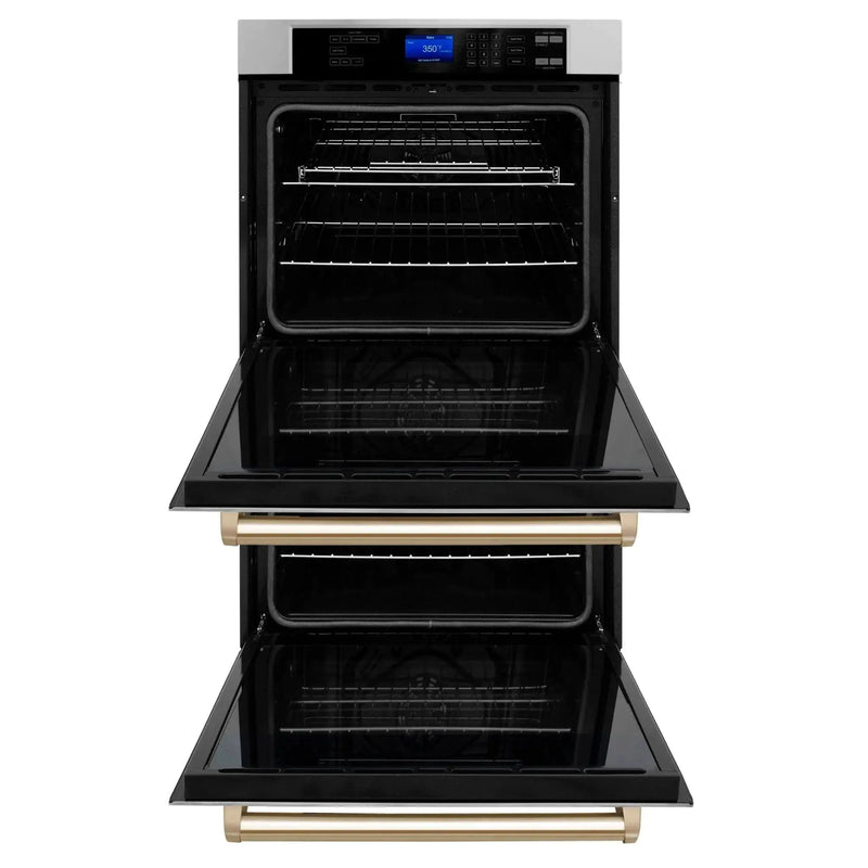 ZLINE 30" Autograph Edition Double Wall Oven with Self Clean and True Convection in Stainless Steel AWDZ-30-G by Farmhouse Kitchen and Bath