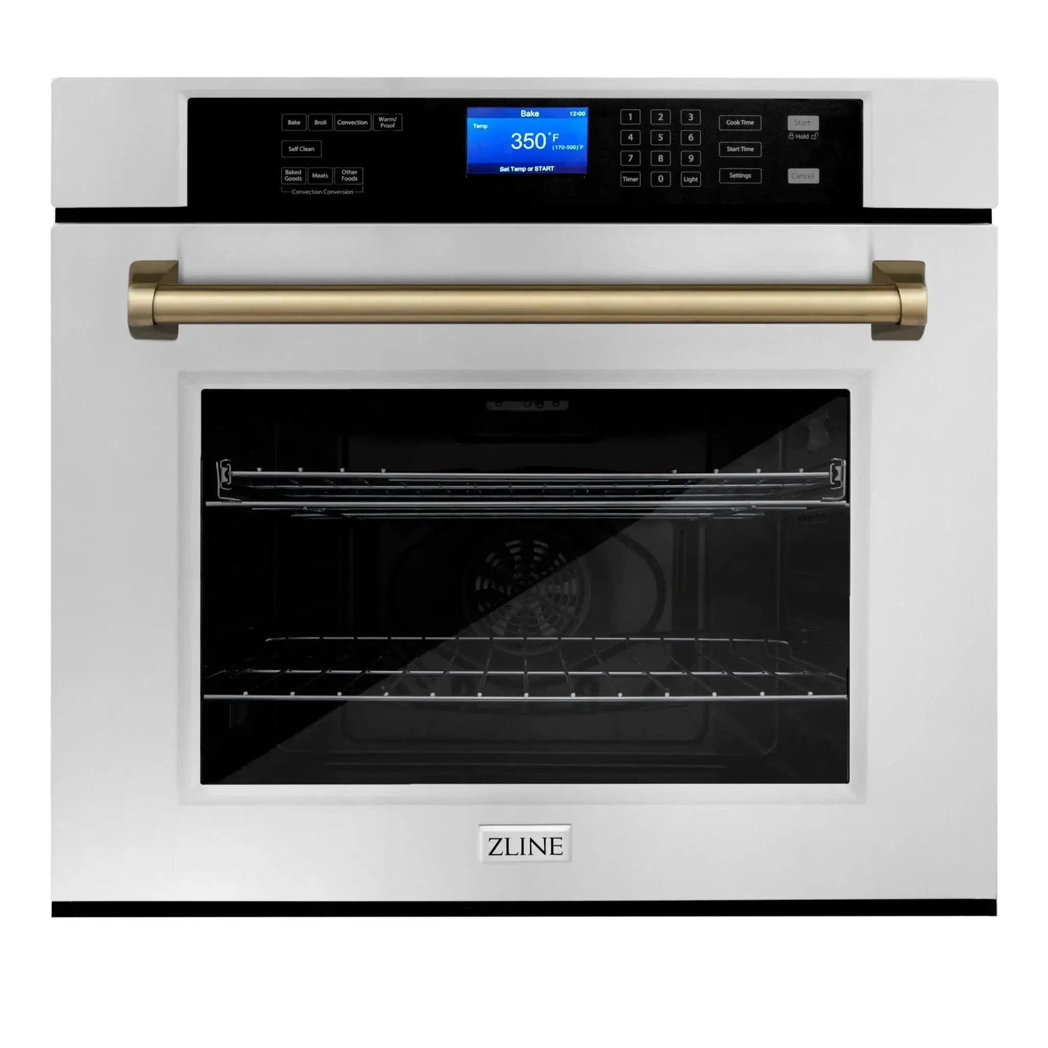ZLINE 30" Autograph Edition Single Wall Oven with Self Clean and True Convection in Stainless Steel AWSZ-30-CB by Farmhouse Kitchen and Bath