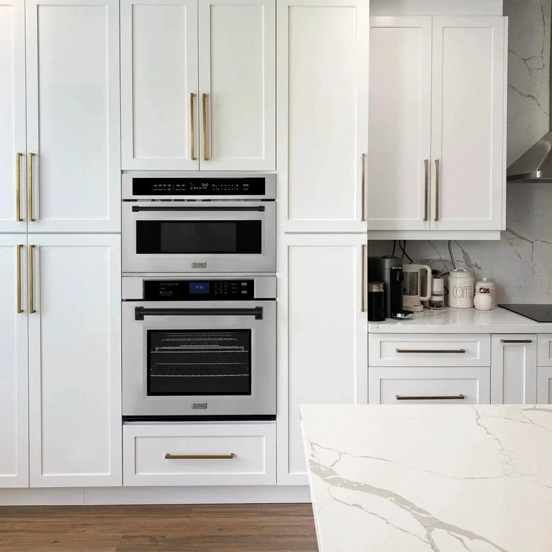 ZLINE 30" Autograph Edition Single Wall Oven with Self Clean and True Convection in Stainless Steel AWSZ-30-MB by Farmhouse Kitchen and Bath