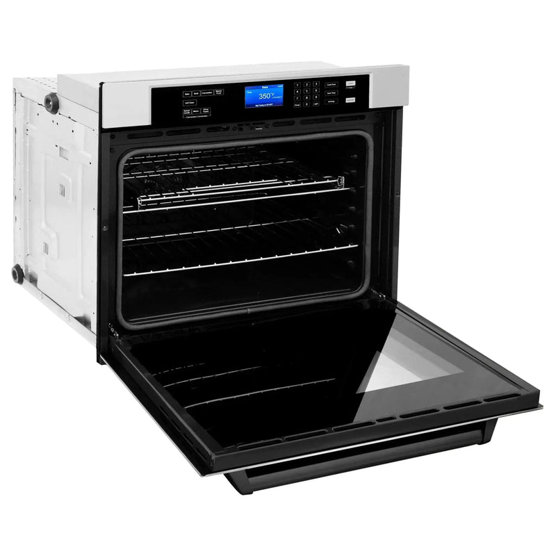 ZLINE 30" Autograph Edition Single Wall Oven with Self Clean and True Convection in Stainless Steel AWSZ-30-MB by Farmhouse Kitchen and Bath