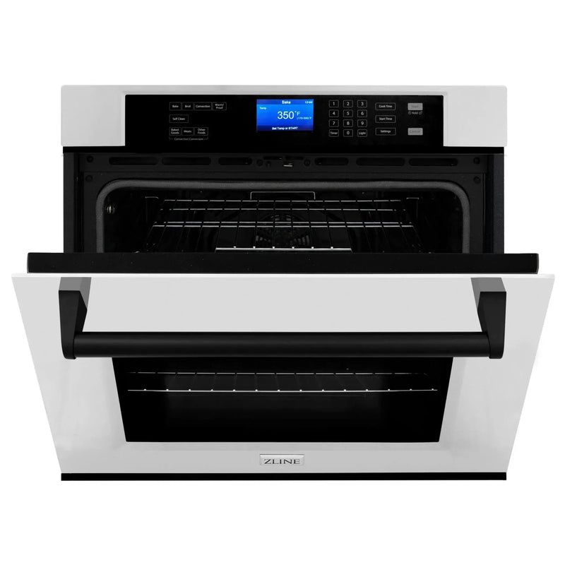 ZLINE 30" Autograph Edition Single Wall Oven with Self Clean and True Convection in Stainless Steel AWSZ-30-MB by Farmhouse Kitchen and Bath