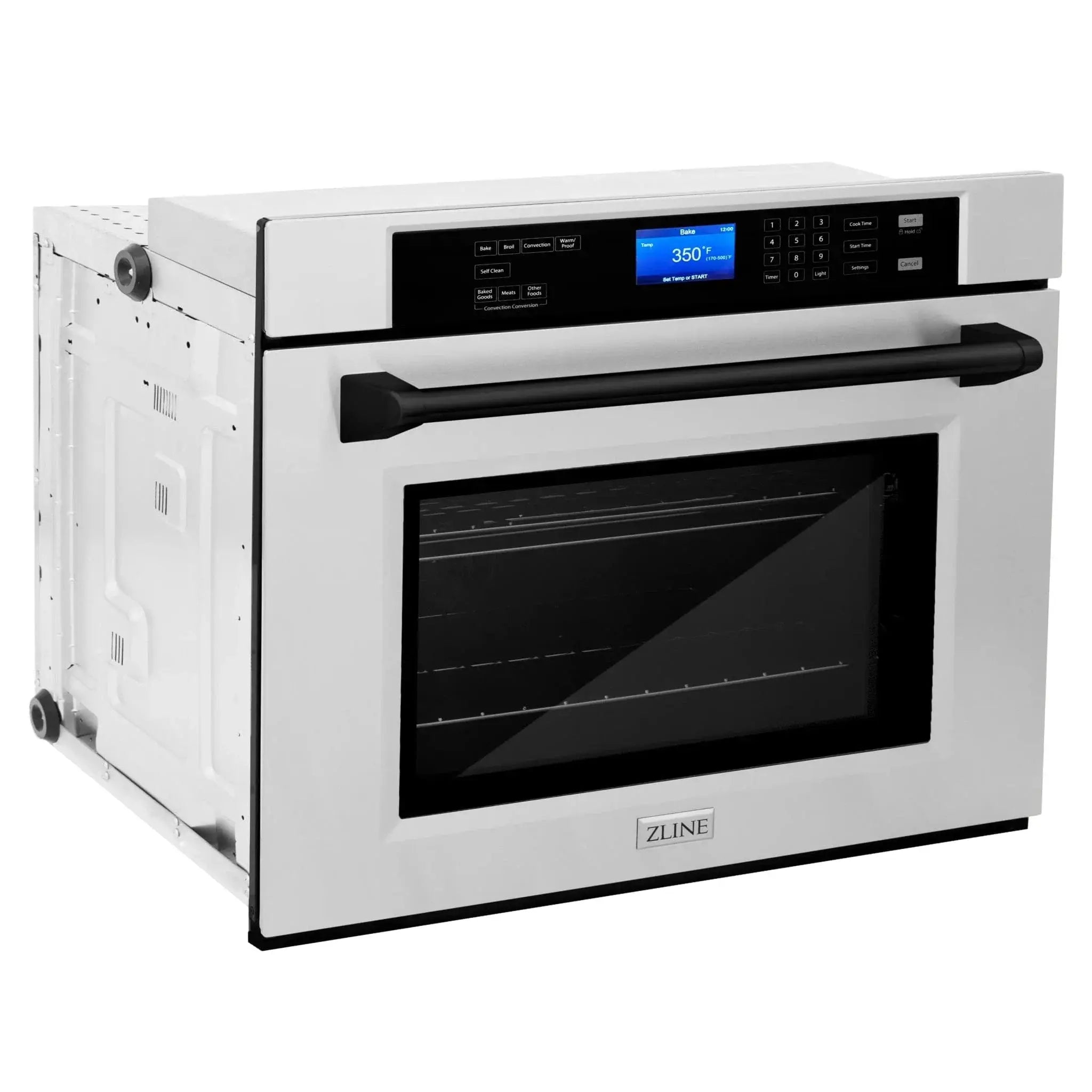 ZLINE 30" Autograph Edition Single Wall Oven with Self Clean and True Convection in Stainless Steel AWSZ-30-MB by Farmhouse Kitchen and Bath