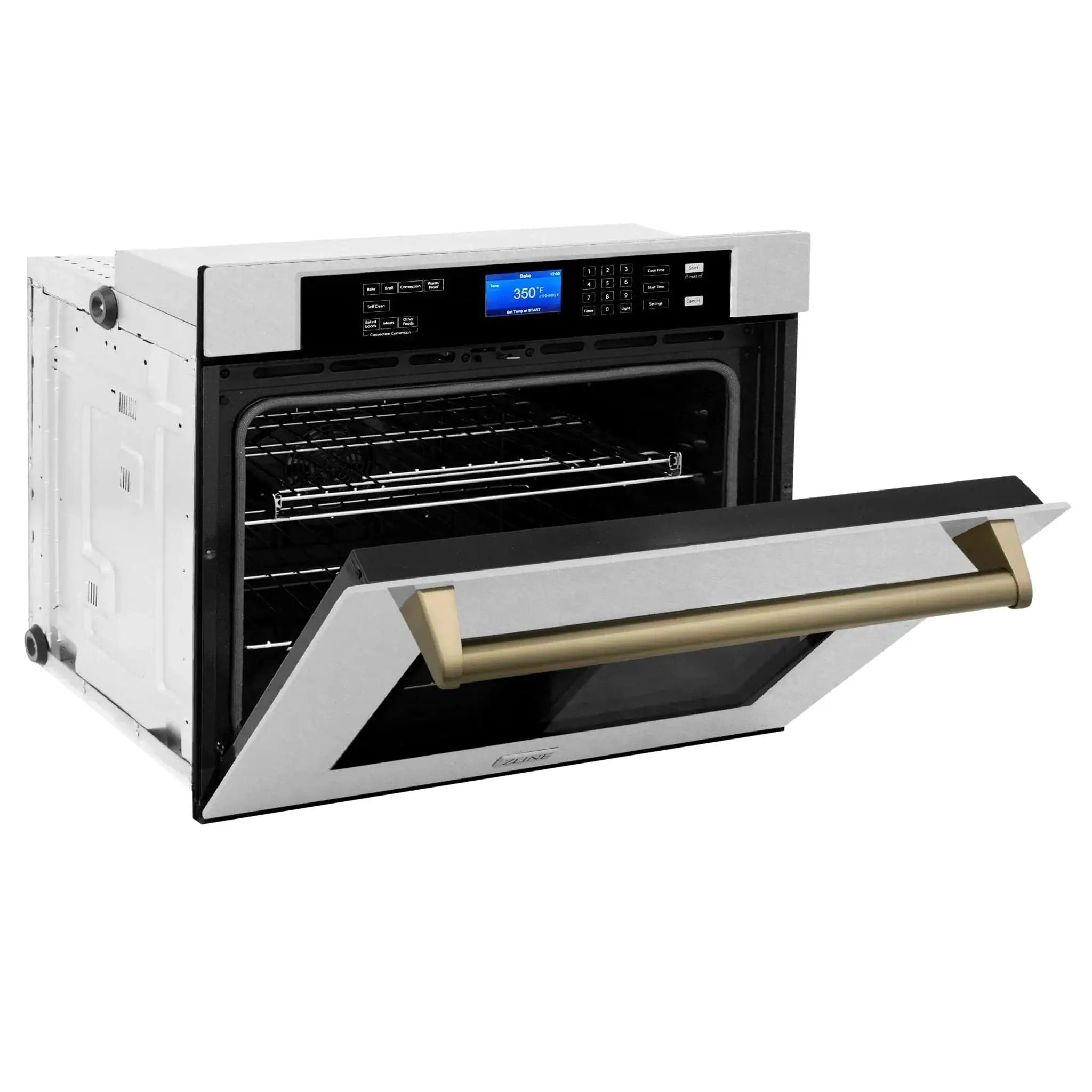 ZLINE 30" Autograph Edition Single Wall Oven with Self Clean and True Convection Stainless Steel AWSSZ-30-CB by Farmhouse Kitchen and Bath