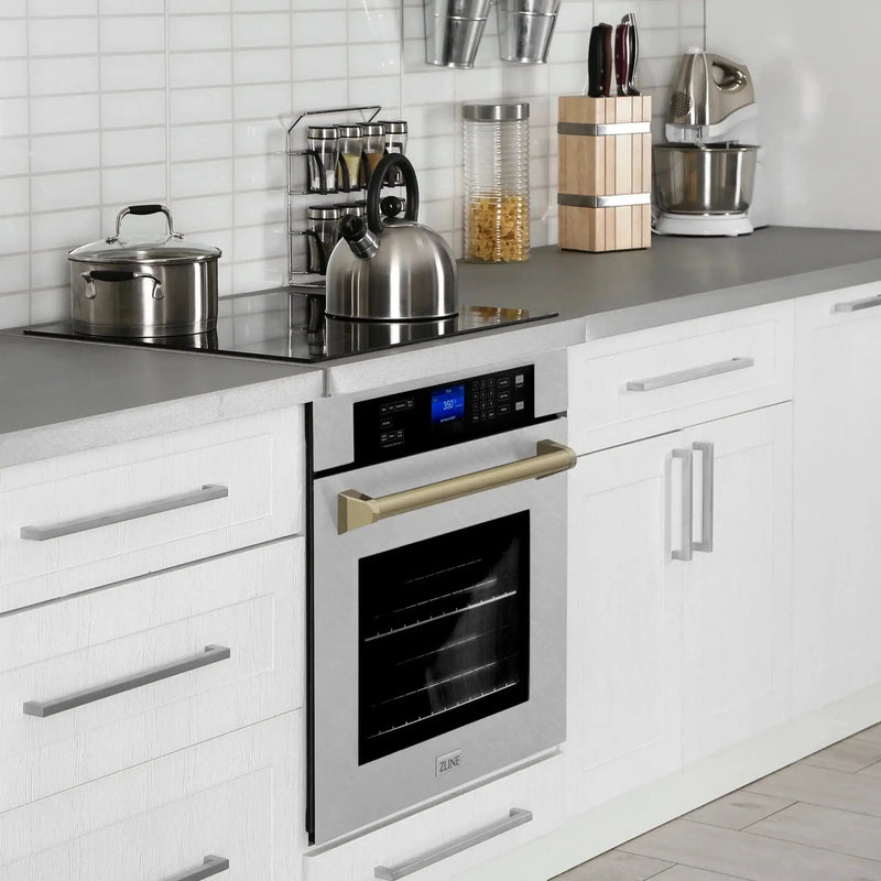 ZLINE 30" Autograph Edition Single Wall Oven with Self Clean and True Convection Stainless Steel AWSSZ-30-CB by Farmhouse Kitchen and Bath