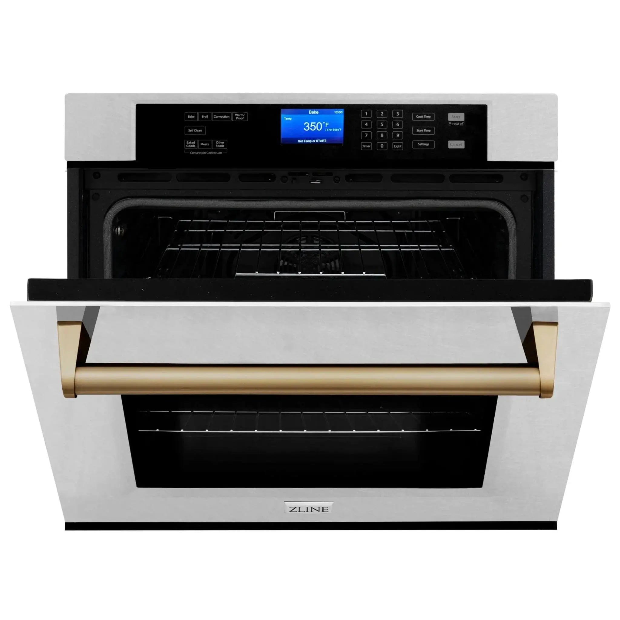 ZLINE 30" Autograph Edition Single Wall Oven with Self Clean and True Convection Stainless Steel AWSSZ-30-CB by Farmhouse Kitchen and Bath