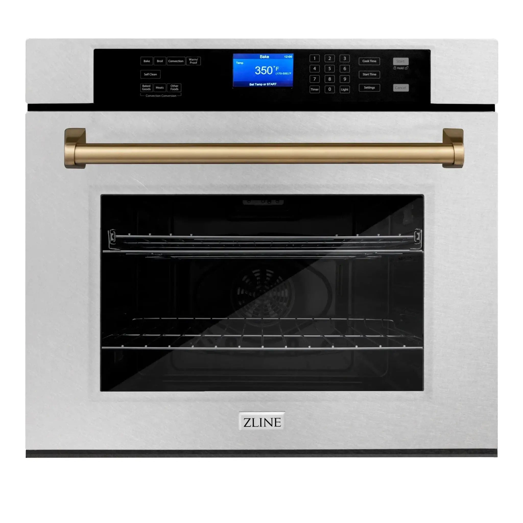 ZLINE 30" Autograph Edition Single Wall Oven with Self Clean and True Convection Stainless Steel AWSSZ-30-CB by Farmhouse Kitchen and Bath