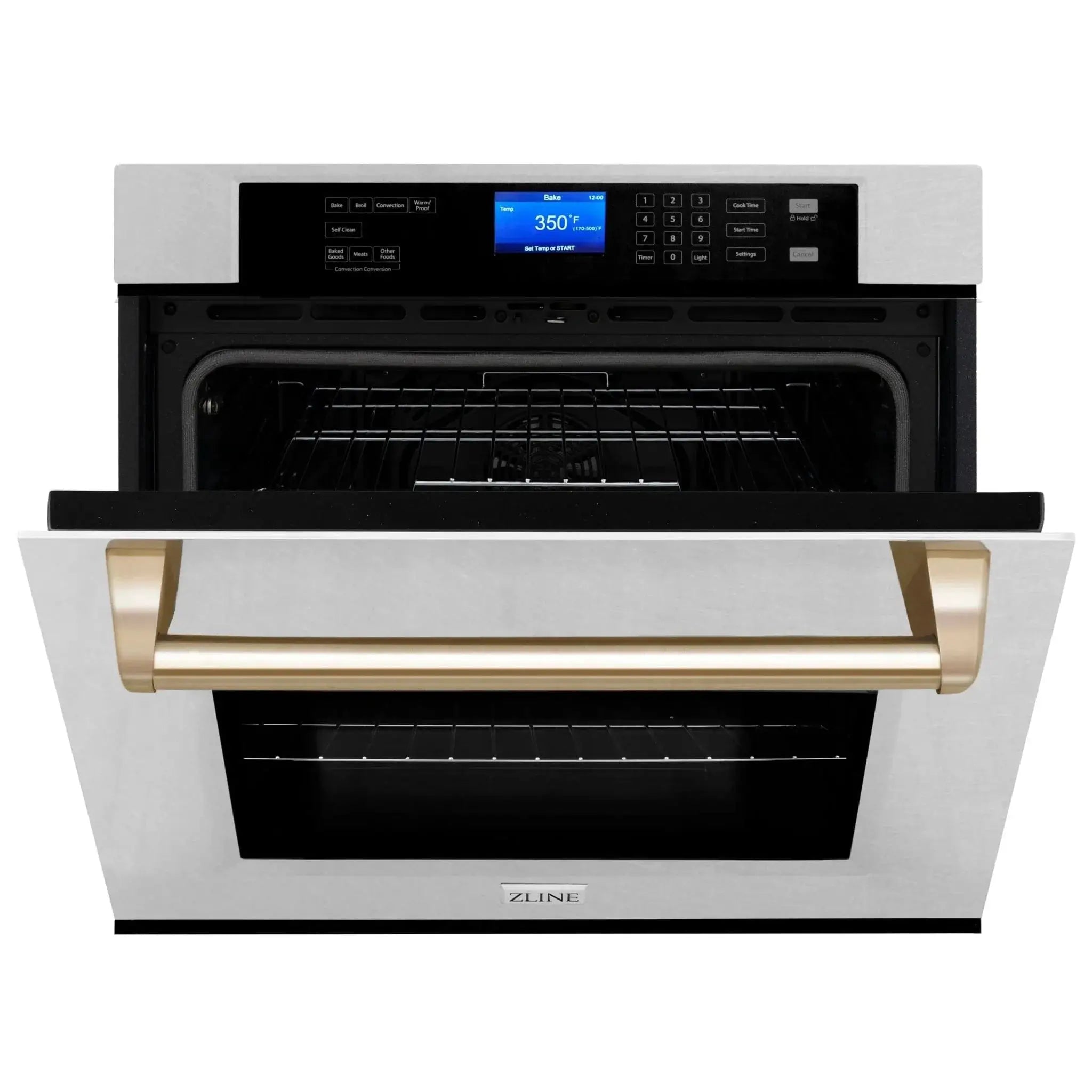 ZLINE 30" Autograph Edition Single Wall Oven with Self Clean and True Convection Stainless Steel AWSSZ-30-G by Farmhouse Kitchen and Bath