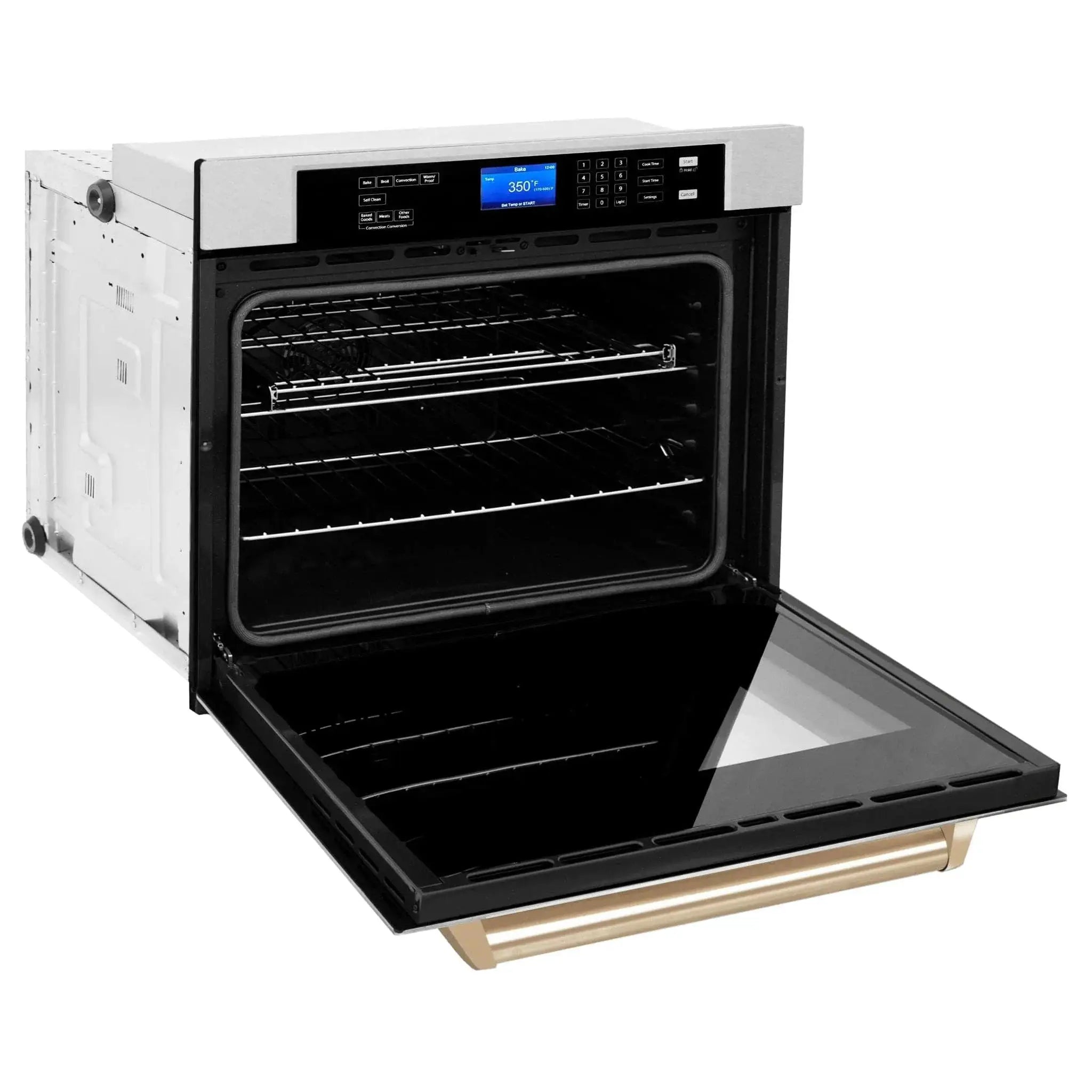 ZLINE 30" Autograph Edition Single Wall Oven with Self Clean and True Convection Stainless Steel AWSSZ-30-G by Farmhouse Kitchen and Bath