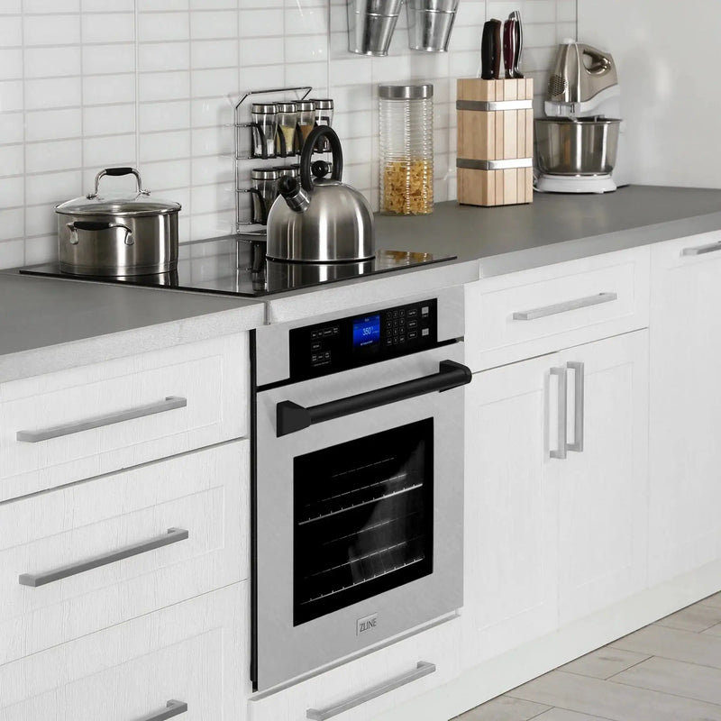 ZLINE 30" Autograph Edition Single Wall Oven with Self Clean and True Convection Stainless Steel AWSSZ-30-MB by Farmhouse Kitchen and Bath