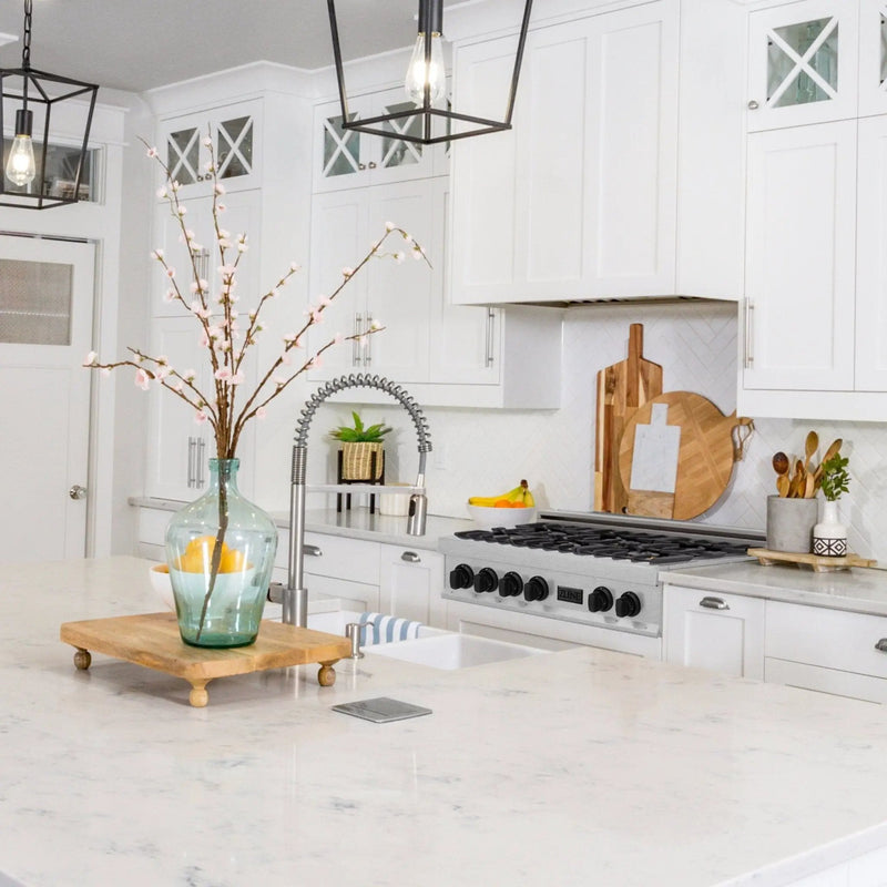 ZLINE 30" Autograph Rangetop, DuraSnow, Bronze Accents, RTSZ-30-CB by Farmhouse Kitchen and Bath