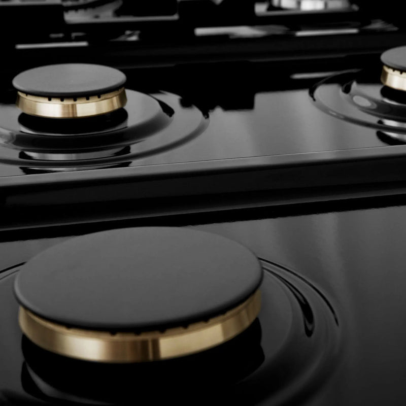 ZLINE 30" Autograph Rangetop, DuraSnow, Bronze Accents, RTSZ-30-CB by Farmhouse Kitchen and Bath