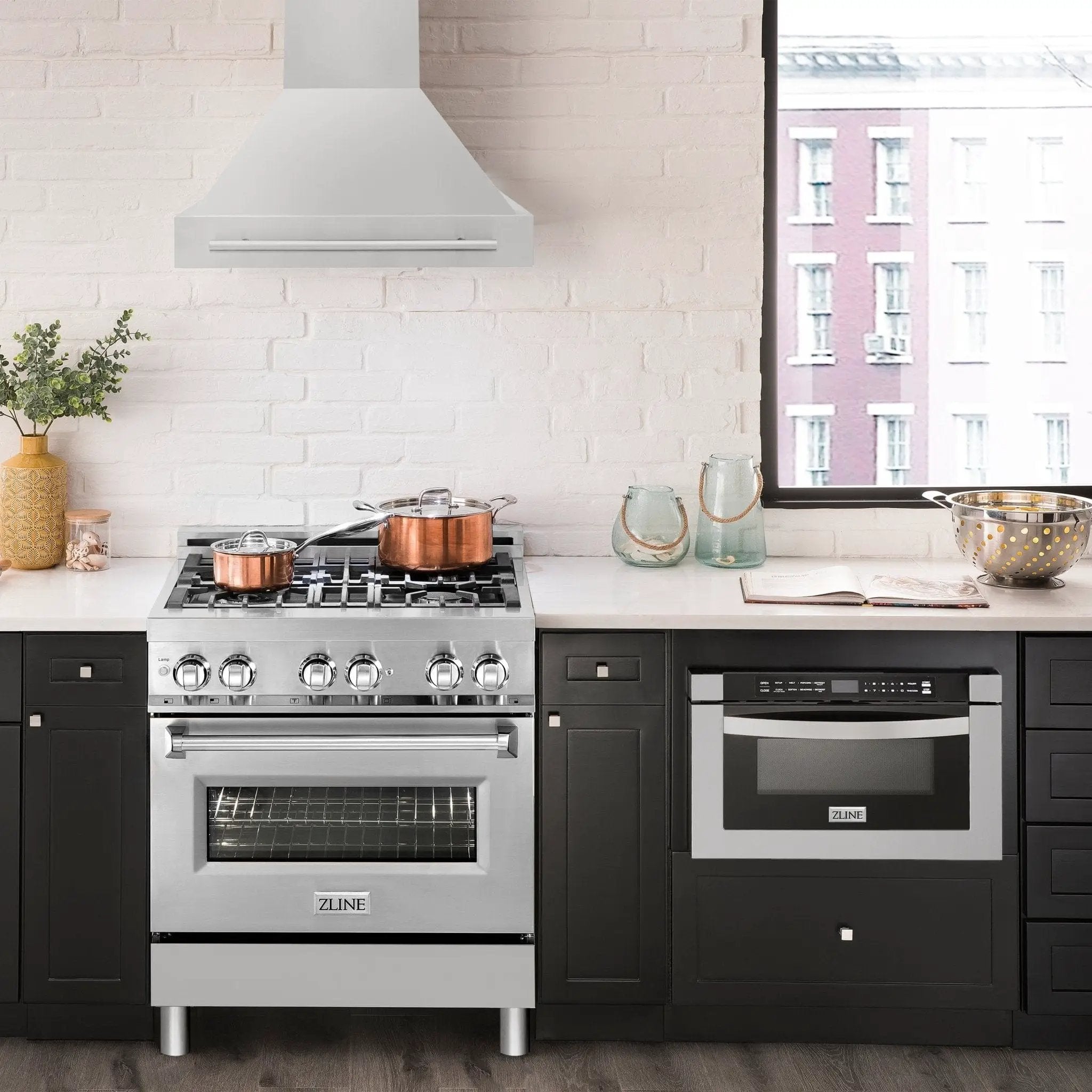 ZLINE 30" Autograph Stainless Wall Range Hood, 8654STX-30 by Farmhouse Kitchen and Bath