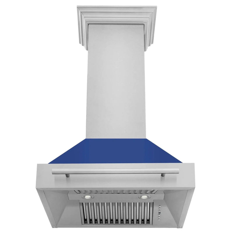 ZLINE 30" Autograph Stainless Wall Range Hood, 8654STX-BM-30 by Farmhouse Kitchen and Bath