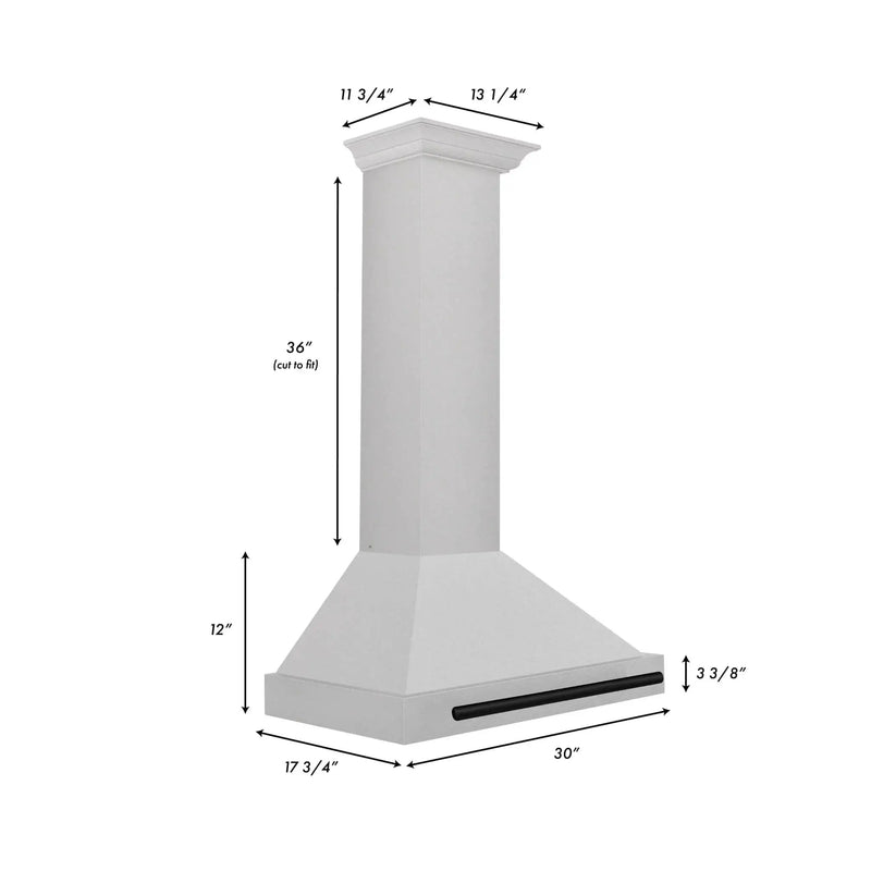 ZLINE 30" Autograph Stainless Wall Range Hood KB4SNZ-30-MB by Farmhouse Kitchen and Bath