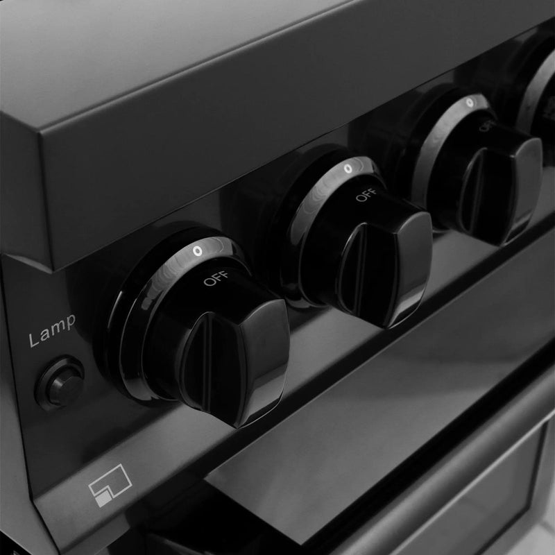 ZLINE 30" Black Stainless, Gas/Electric Oven, Brass Burners, RAB-BR-30 by Farmhouse Kitchen and Bath