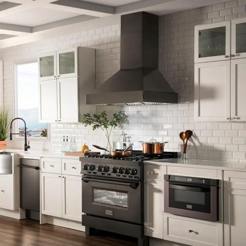 ZLINE 30" Black Stainless Steel Wall Mount Range Hood, BS655N-30 by Farmhouse Kitchen and Bath