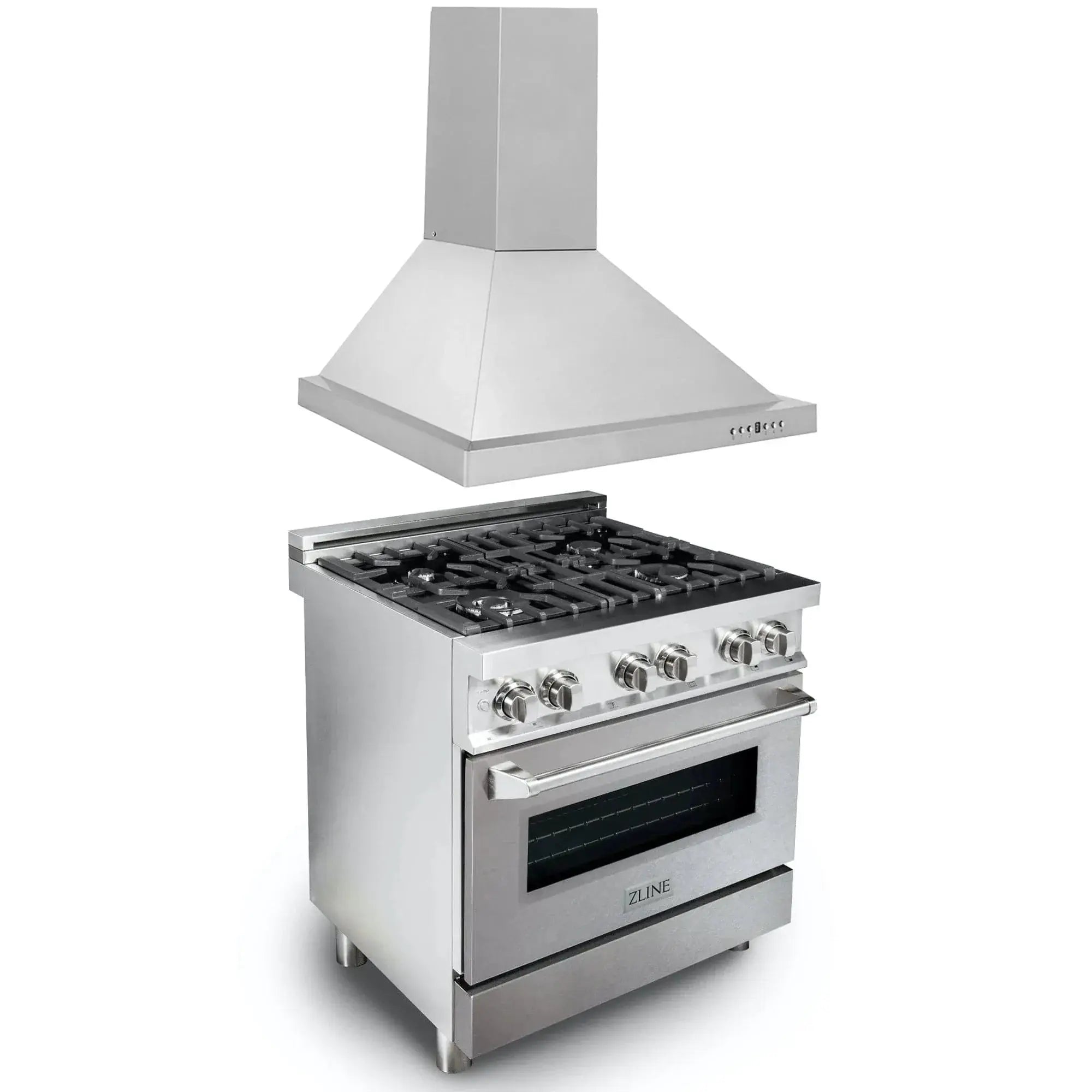 ZLINE 30" Bundle Range RA-SN-30 & Range Hood KB-30, 2KP-RASNRH30 by Farmhouse Kitchen and Bath