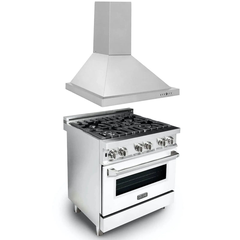 ZLINE 30" Bundle Range RA-WM-30 & Range Hood KB-30, 2KP-RAWMRH30 by Farmhouse Kitchen and Bath