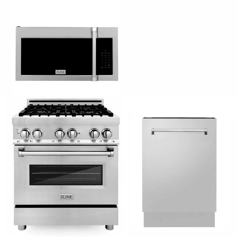 ZLINE 30" Bundled Stainless DualRange RangeHood Dishwasher 3KP-RAOTR30-DWV by Farmhouse Kitchen and Bath