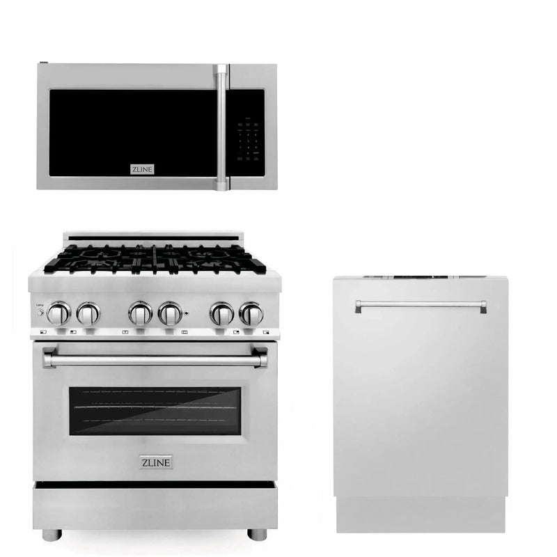 ZLINE 30" Bundled Stainless DualRange RangeHood Dishwasher 3KP-RAOTRH30-DW by Farmhouse Kitchen and Bath