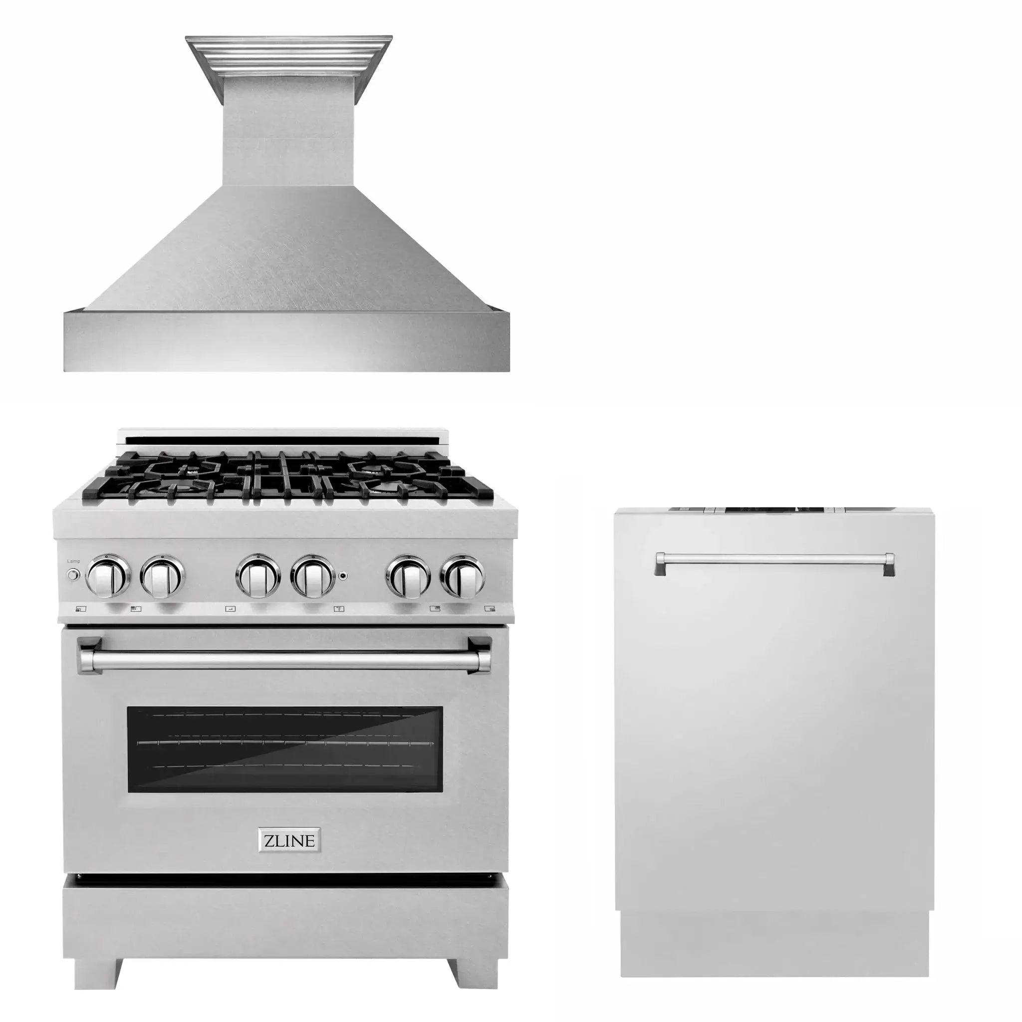 ZLINE 30" Bundled Stainless DualRange RangeHood Dishwasher 3KP-RASRH30-DWV by Farmhouse Kitchen and Bath