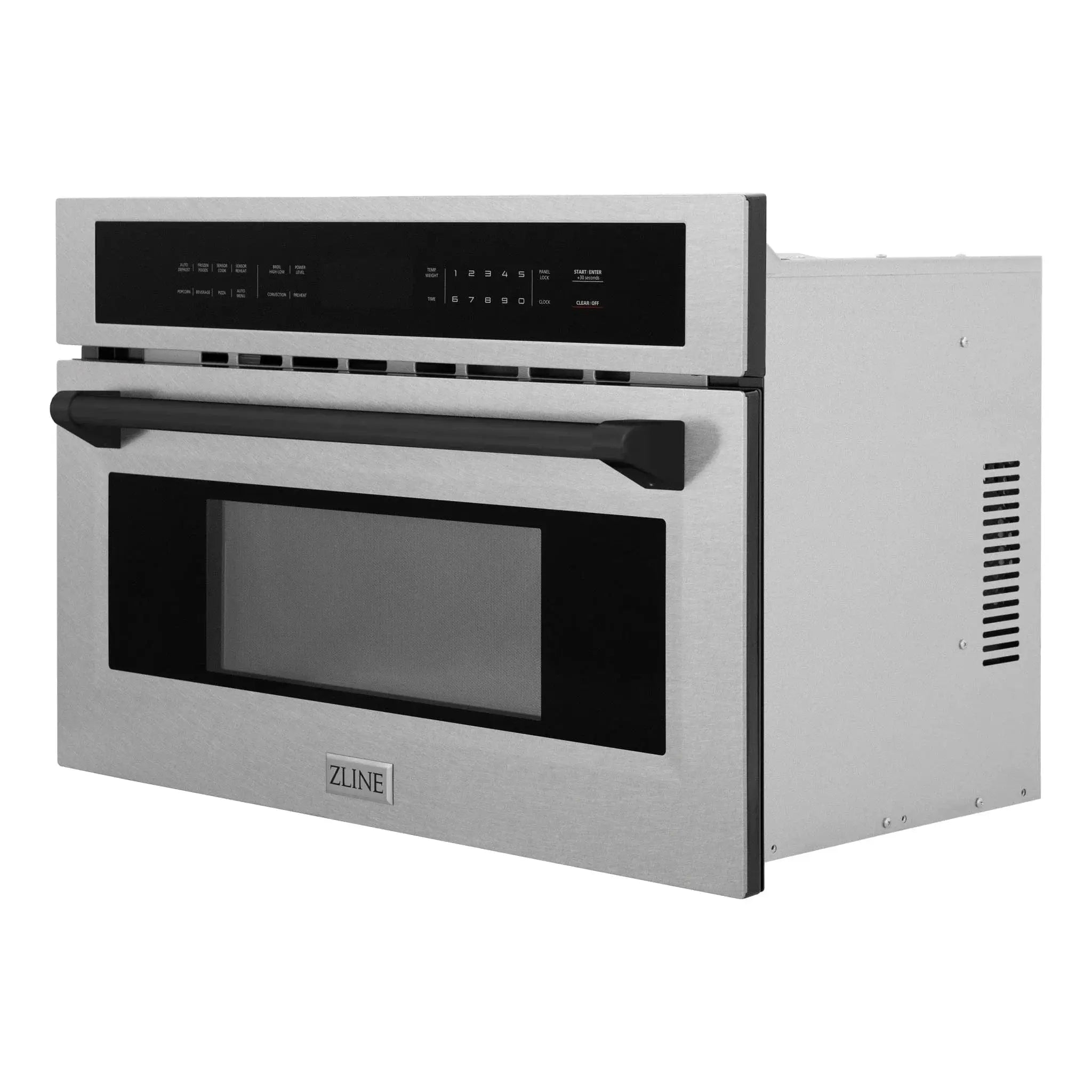 ZLINE 30” Convection Microwave, Stainless Steel, Black MWOZ-30-SS-MB by Farmhouse Kitchen and Bath
