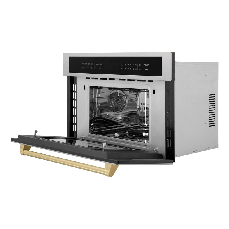 ZLINE 30” Convection Microwave, Stainless Steel, Bronze MWOZ-30-SS-CB by Farmhouse Kitchen and Bath