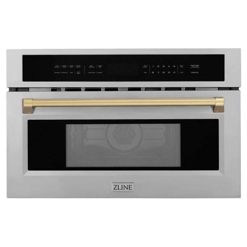 ZLINE 30” Convection Microwave, Stainless Steel, Bronze MWOZ-30-SS-CB by Farmhouse Kitchen and Bath
