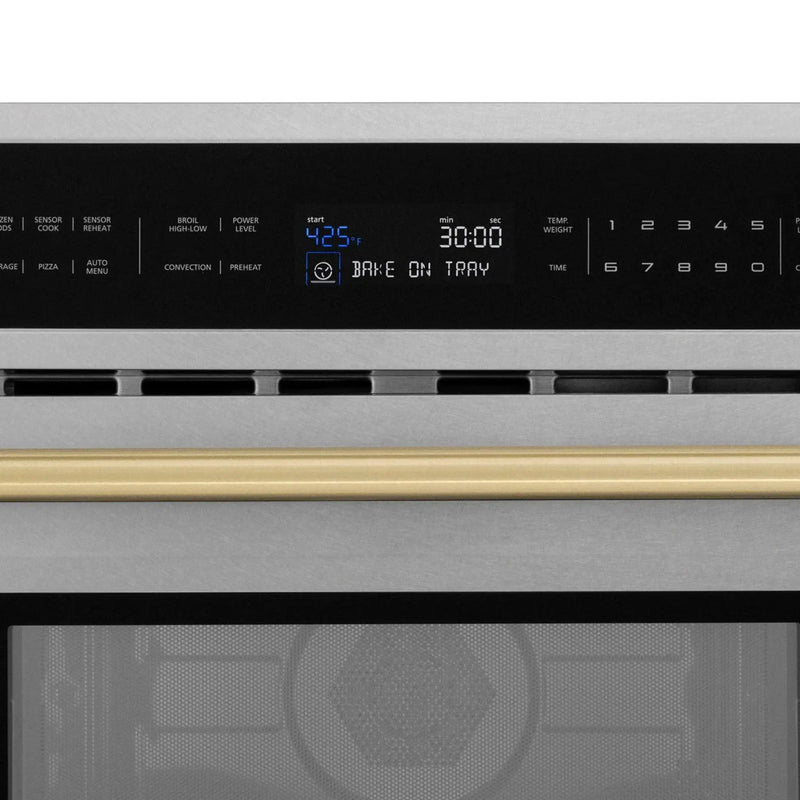 ZLINE 30” Convection Microwave, Stainless Steel, Bronze MWOZ-30-SS-CB by Farmhouse Kitchen and Bath