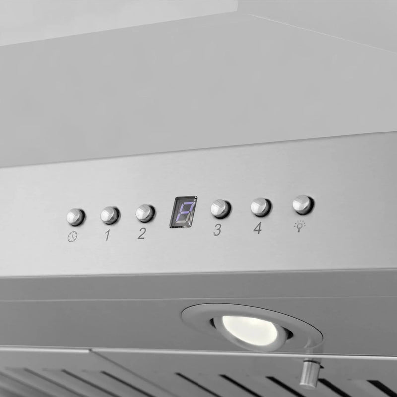 ZLINE 30" CrownSound‚ Ducted Vent Island Mount Range Hood in Stainless Steel, Built-in Bluetooth Speakers, KL3iCRN-BT-30 by Farmhouse Kitchen and Bath
