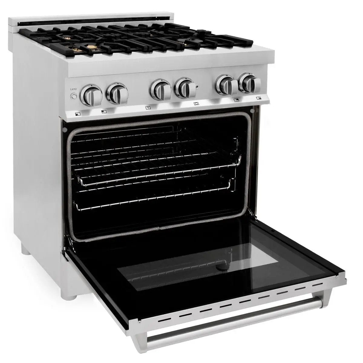 ZLINE 30" Dual Fuel Oven Range, Stainless Steel, Brass Burners, RA-BR-30 by Farmhouse Kitchen and Bath