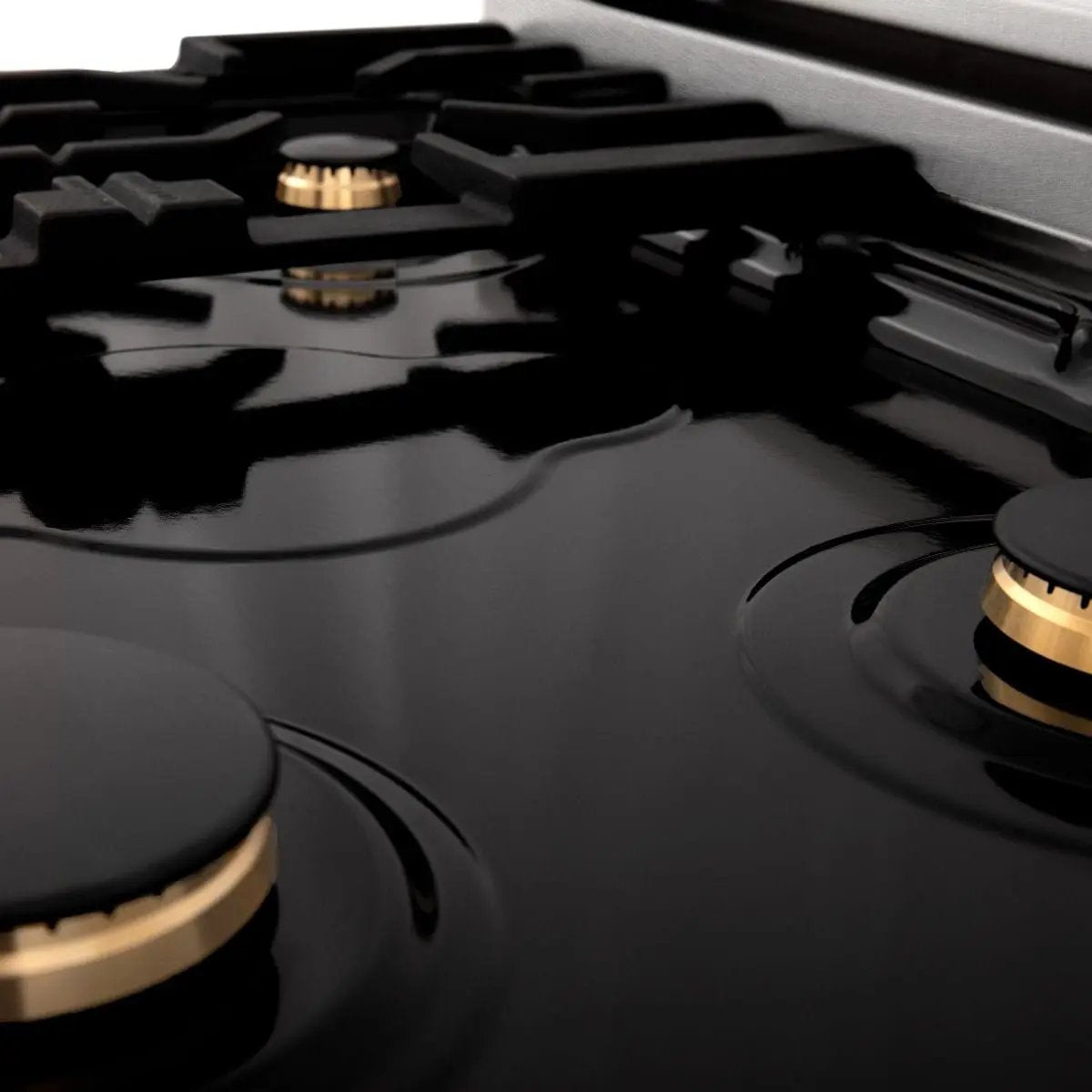 ZLINE 30" Dual Fuel Range, DuraSnow, Stainless, Brass Burners, RAS-SN-BR-30 by Farmhouse Kitchen and Bath