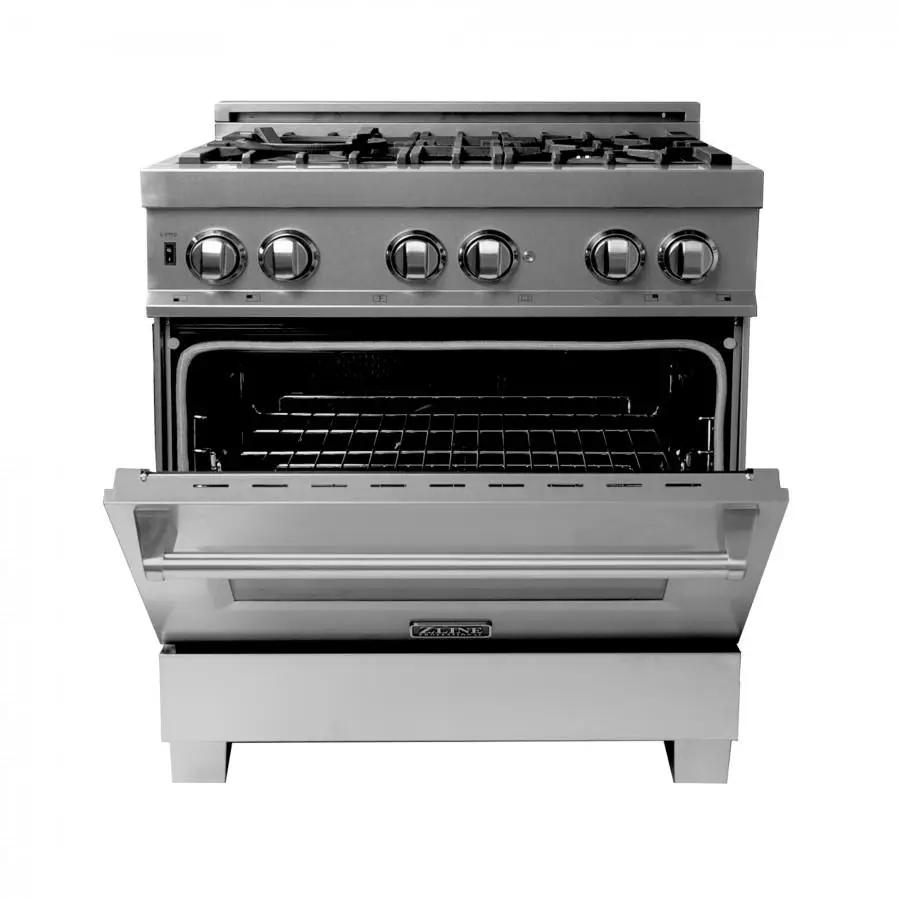 ZLINE 30" Dual Fuel Range, Snow Stainless, Snow Stainless Door, RAS-SN-30 by Farmhouse Kitchen and Bath