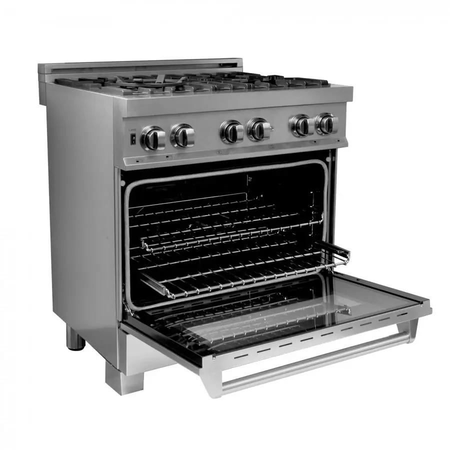 ZLINE 30" Dual Fuel Range, Snow Stainless, Snow Stainless Door, RAS-SN-30 by Farmhouse Kitchen and Bath