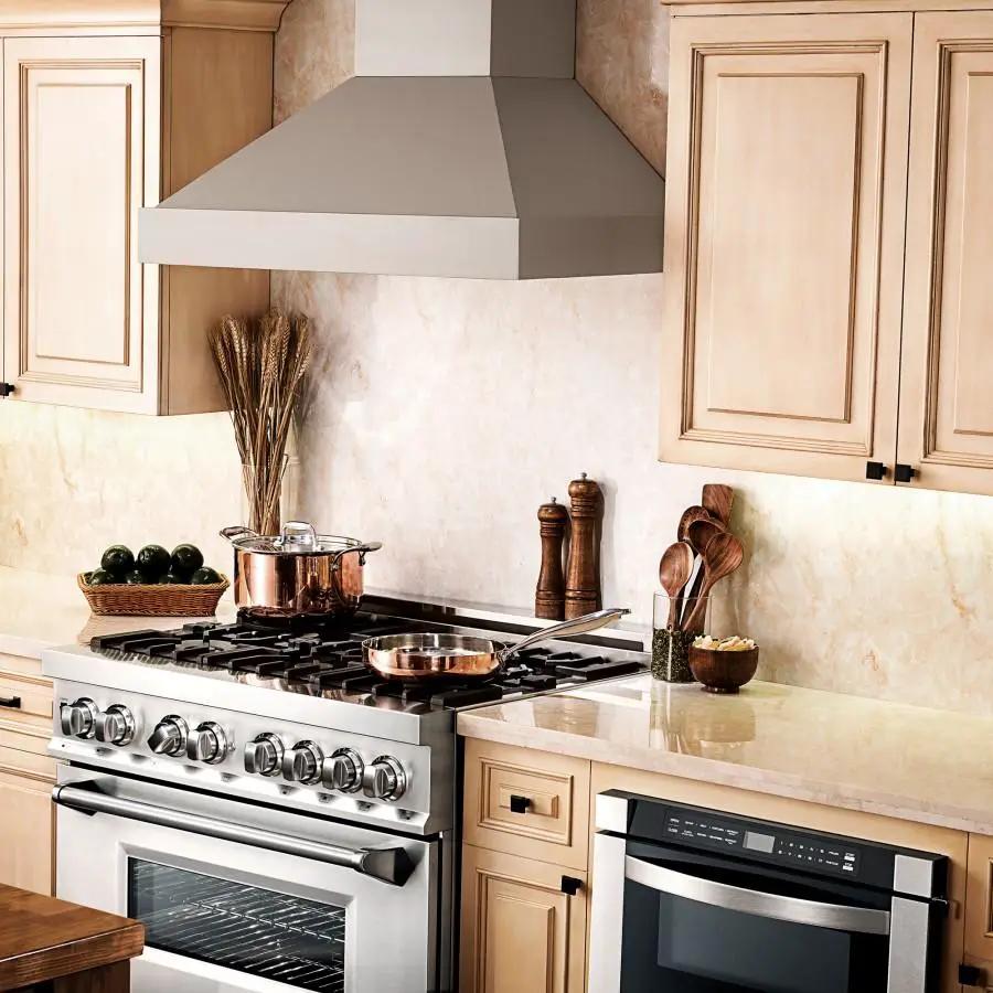 ZLINE 30" Dual Fuel Range, Snow Stainless, Snow Stainless Door, RAS-SN-30 by Farmhouse Kitchen and Bath