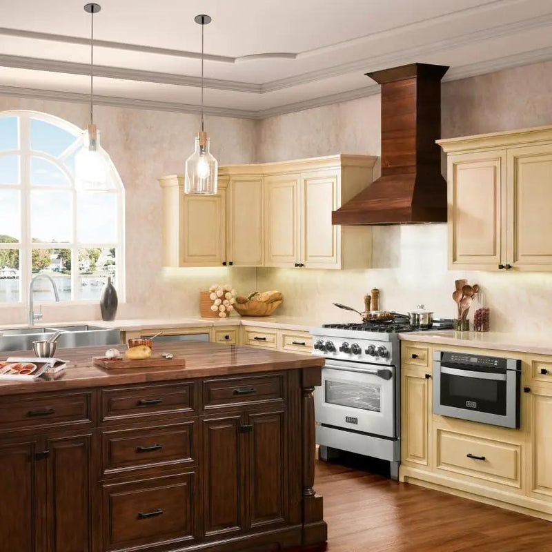 ZLINE 30" Dual Fuel Range, Snow Stainless, Snow Stainless Door, RAS-SN-30 by Farmhouse Kitchen and Bath