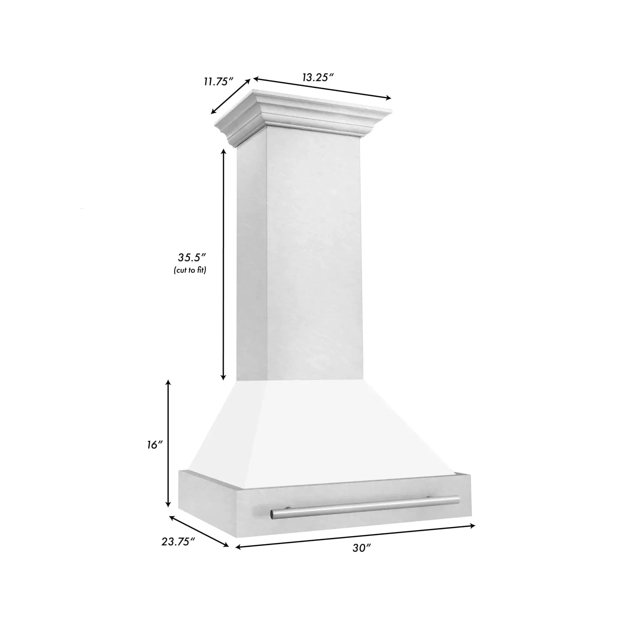 ZLINE 30" DuraSnow® Stainless Steel Range Hood 8654SNX-WM-30 by Farmhouse Kitchen and Bath