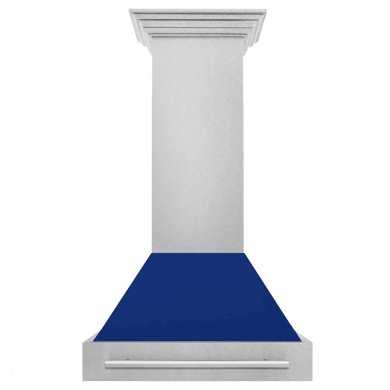 ZLINE 30" DuraSnow® Stainless Steel Range Hood with Color Shell Options 8654SNX-BG-30 by Farmhouse Kitchen and Bath