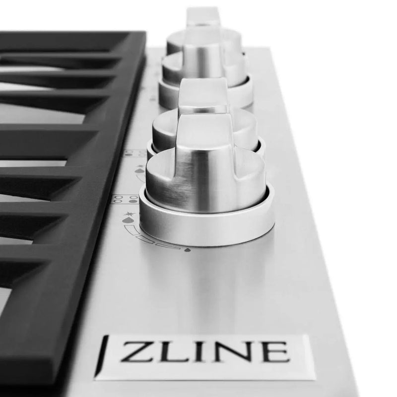 ZLINE 30" Gas Cooktop with 4 Gas Brass Burners RC-BR-30 by Farmhouse Kitchen and Bath