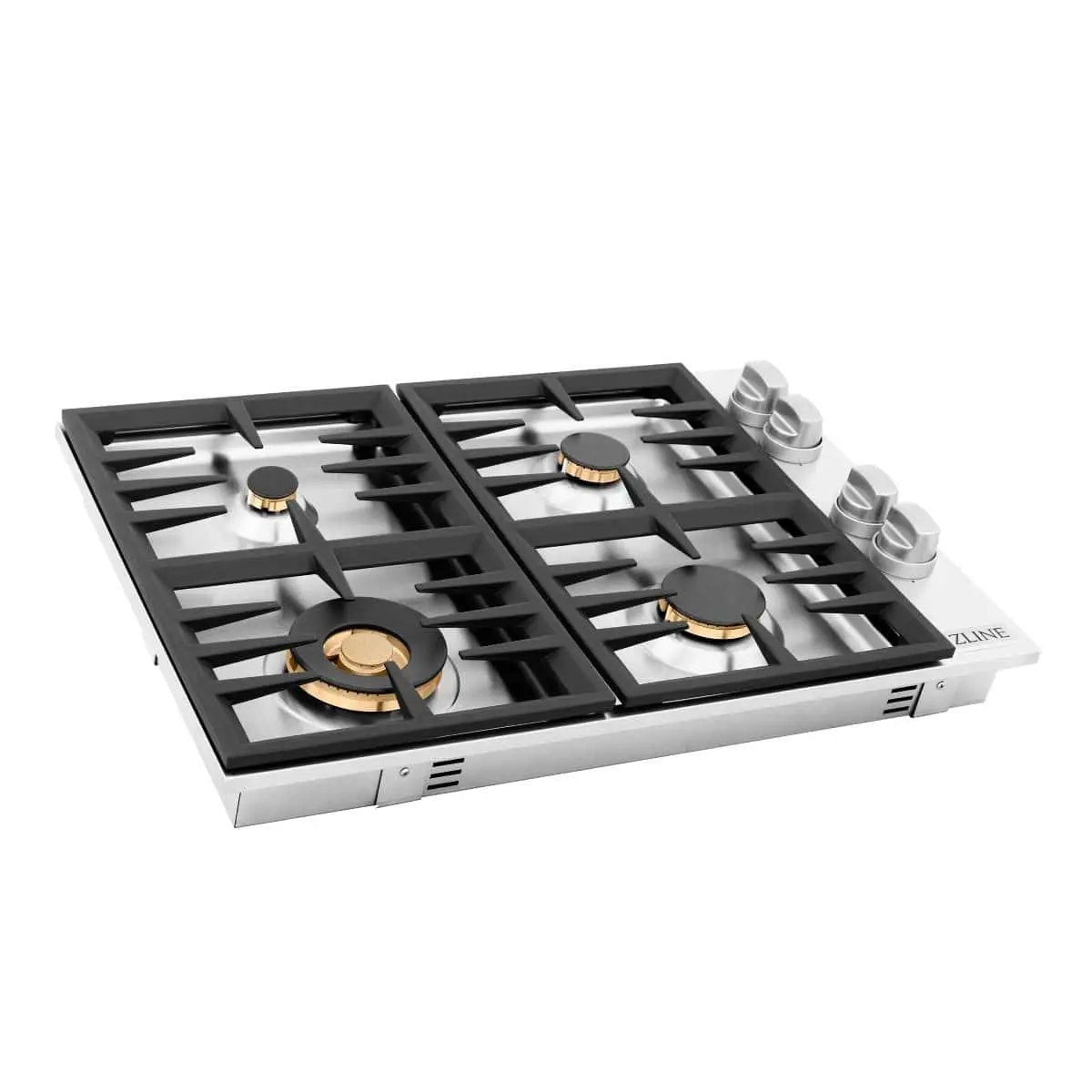 ZLINE 30" Gas Cooktop with 4 Gas Brass Burners RC-BR-30 by Farmhouse Kitchen and Bath