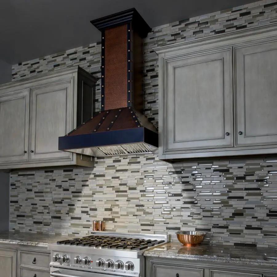 ZLINE 30" Hand-Hammered Copper Finish Wall Range Hood, 655-HBBBB-30 by Farmhouse Kitchen and Bath