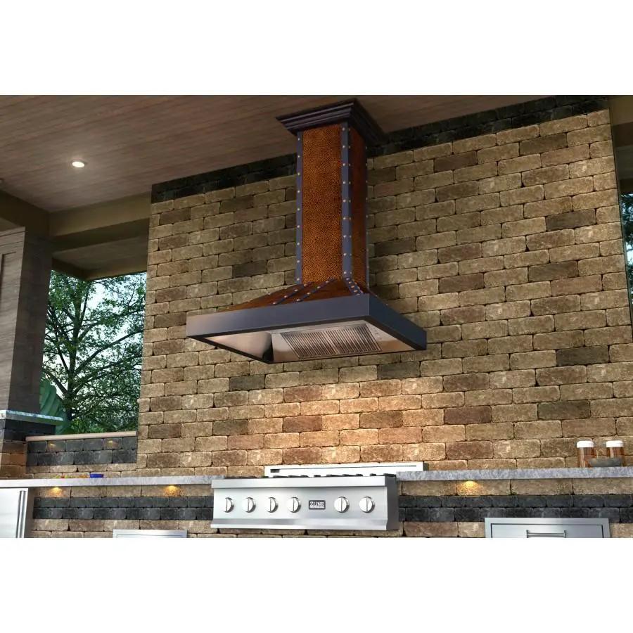 ZLINE 30" Hand-Hammered Copper Finish Wall Range Hood, 655-HBBBB-30 by Farmhouse Kitchen and Bath