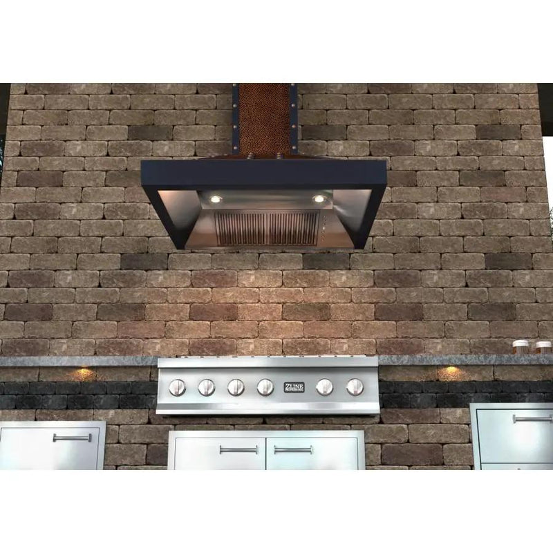 ZLINE 30" Hand-Hammered Copper Finish Wall Range Hood, 655-HBBBB-30 by Farmhouse Kitchen and Bath