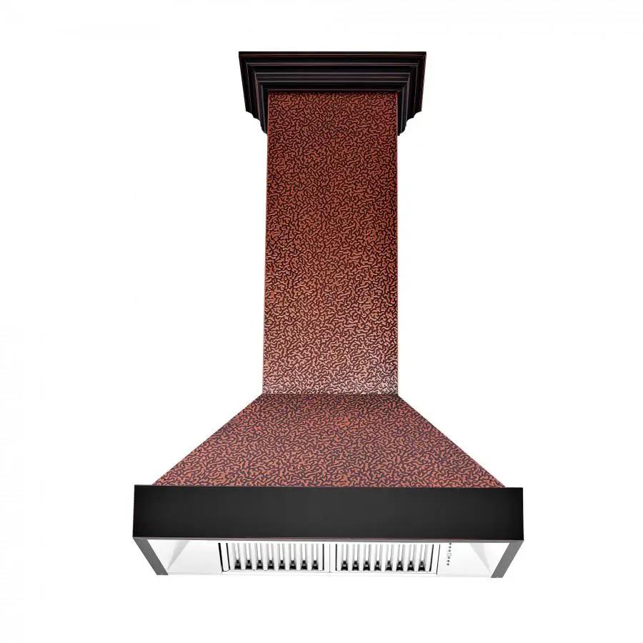 ZLINE 30" Hand-Hammered Copper Finish Wall Range Hood, 655-HBXXX-30 by Farmhouse Kitchen and Bath
